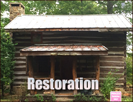 Historic Log Cabin Restoration  Warren County, North Carolina